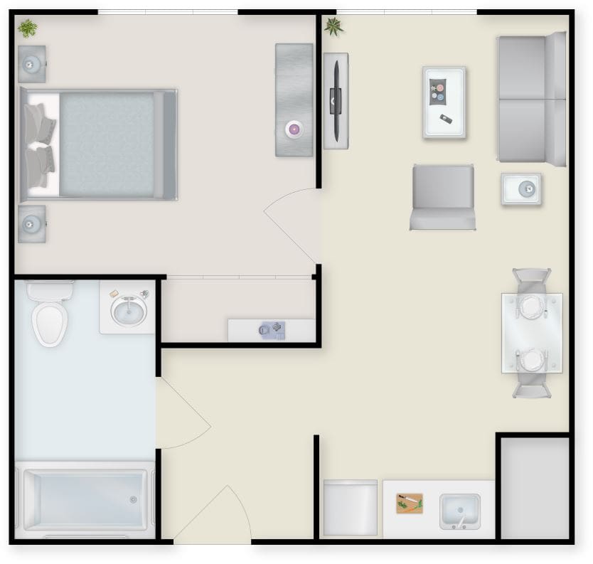 One-Bedroom Floor Plan One-Bedroom Floor Plan
